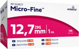 BD Micro-Fine Plus U100 1ml Syringe 0.33mm (29G) x 12.7mm - Box of 100 (Ref: 324827)