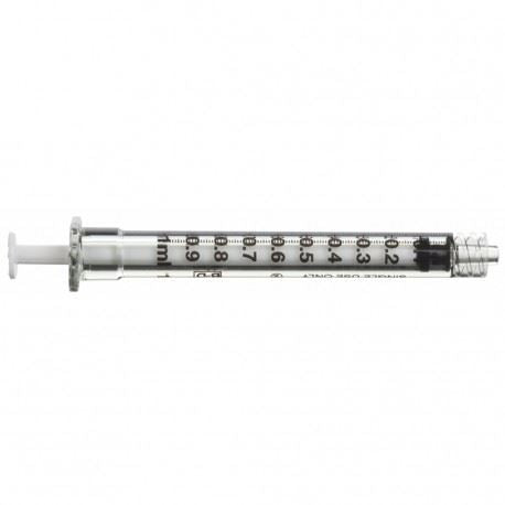 BD Plastipak Luer Slip Concentric Syringe 1ml - Box of 120 (Ref: 303172)
