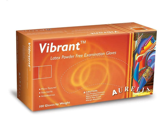 VIBRANT Clear Powder Free Latex (100 Gloves)
