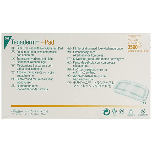 Tegaderm Plus Pad 9cm x 20cm - Pack of 25 Single Dressings (Ref: 3590)