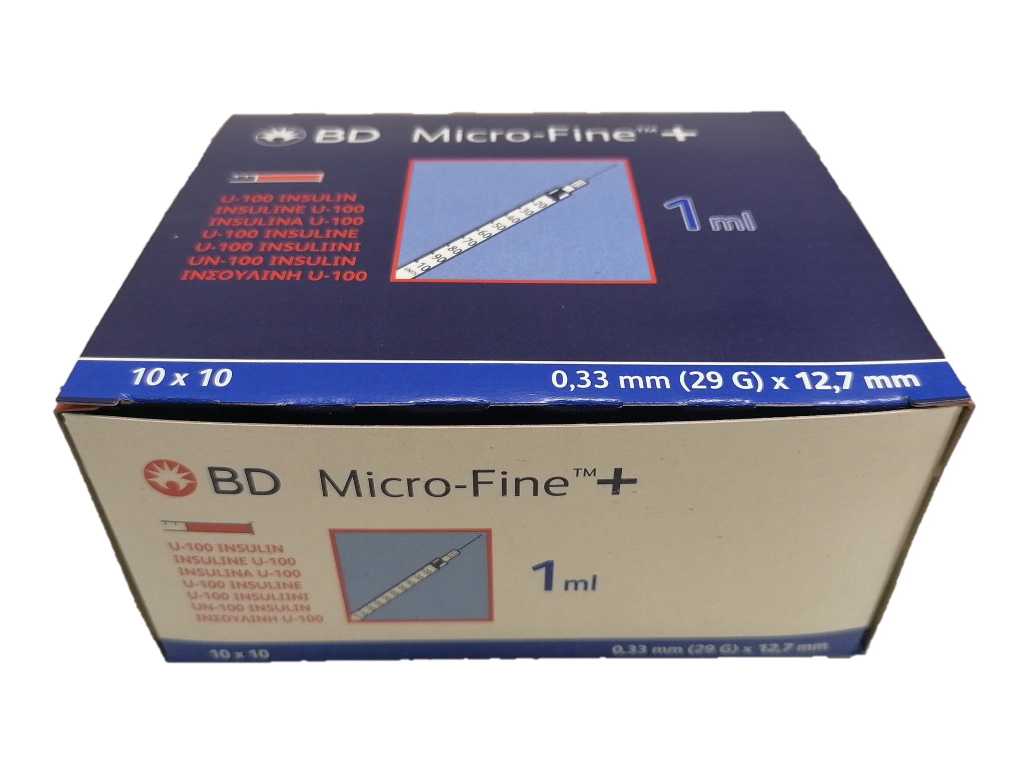 Bd Micro Machine BD Micro-Fine Plus U100 1ml Syringe 0.33mm (29G) x 12.7mm - Box of 100 ...