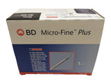 BD Micro-Fine Plus U100 1ml Syringe 0.30mm (30G) x 8mm - Box of 100 (Ref: 320935)