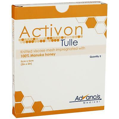 Activon Tulle Dressing 5cm x 5cm - Pack of 5 Single Dressings (Ref: CR3761)