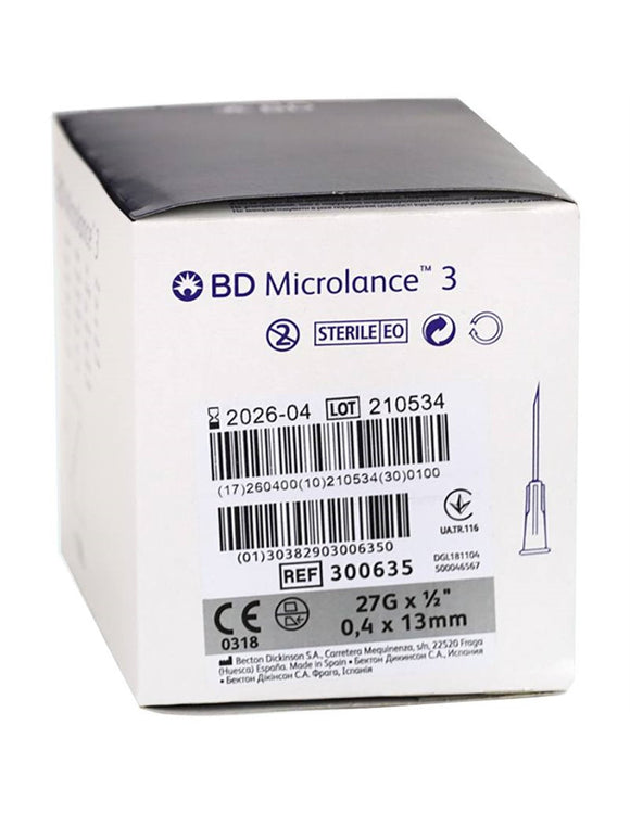 Bd Microlance Color BD Microlance Needles Grey 27g x 0.5 inch - Box of 100 (Ref: 300635 ...