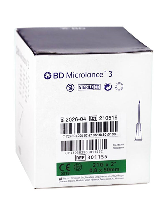 Bd Microlance Color BD Microlance Needles Green 21g x 2 inch - Box of 100 (Ref: 301155 ...