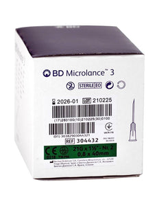 BD Microlance Needles Green 21g x 1.5 inch - Box of 100 (Ref: 304432)